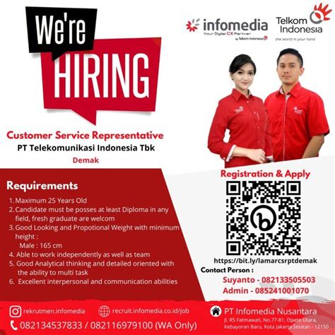 Lowongan Kerja Customer Service Representative Demak Kotabaru