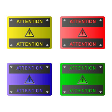 Set Of Electricity Warning Sign On White Background 2039367 Vector Art ...