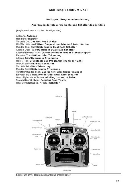 Pdf Anleitung Spektrum Dx6i Deutsch Der Schweighoferat · 77