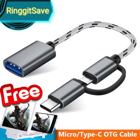 USB C Micro USB OTG Type C Cable USB C Adapter 2 In 1 Micro USB Type C