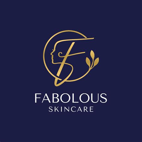 Letter F Beauty Skin Care Logo Woman Face Skin Care Logo Design