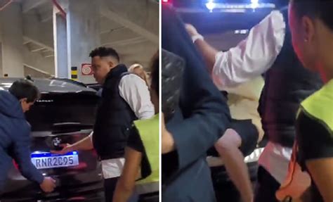 Ronaldo é flagrado tirando homem do porta malas antes de jogo assista