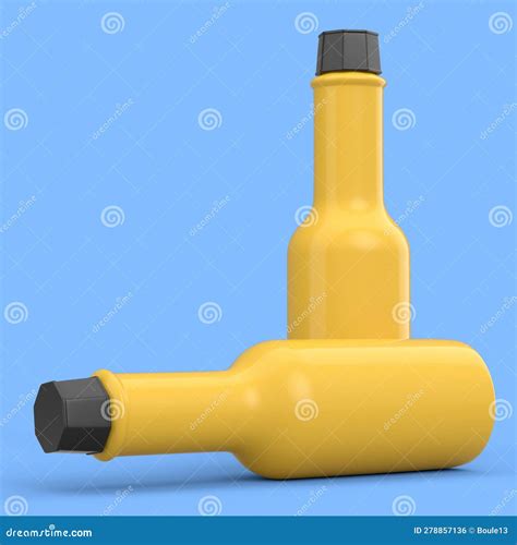 Set Of Tabasco Hot Chilli Sauce Bottle For Mexican Cuisine On Blue Background Stock Photography