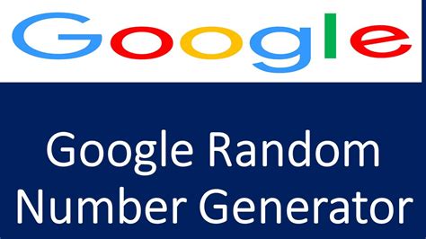 Google Random Number Generator 1 100