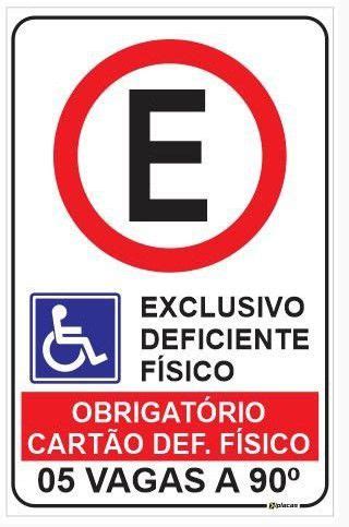 Placa Estacionamento Exclusivo Deficiente F Sico Obrigat Rio Uso Do