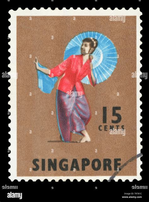 SINGAPORE CIRCA 1968 Brown Color Postage Stamp Printed In Singapore