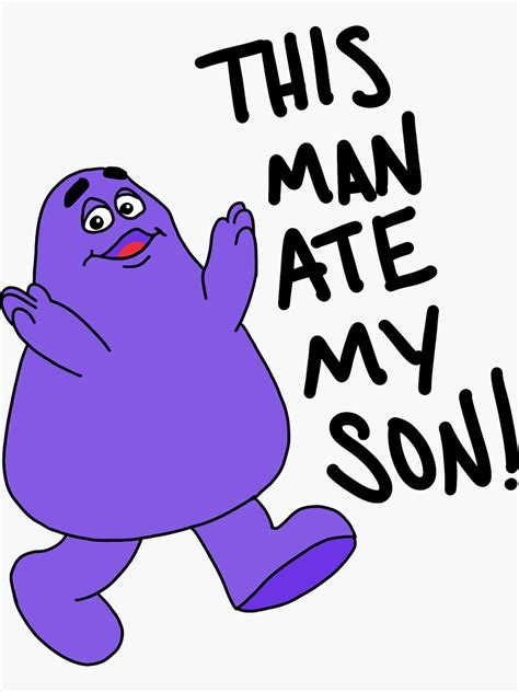 Grimace Sticker For Sale By Brooklex Redbubble