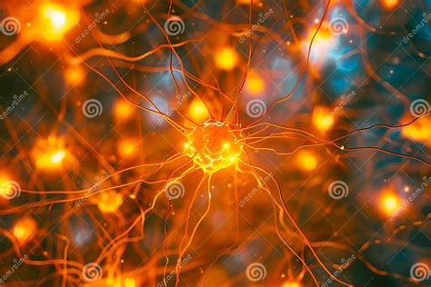 Neurons And Synapses Light Up Illustrating Neural Activity Within The