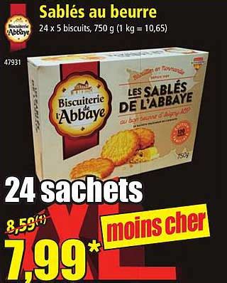 Promo Sabl S Au Beurre Biscuiterie De L Abbaye Chez Norma Icatalogue Fr