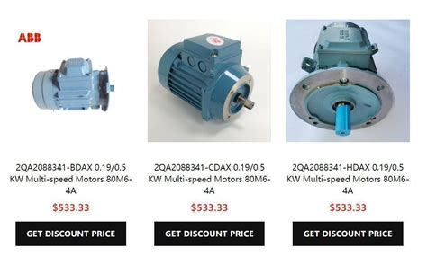 Output Abb Motor Type Product Code Kw 07 25