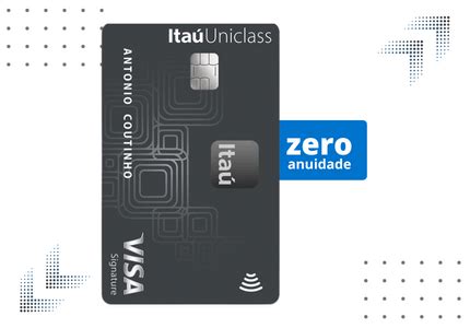 Itaucard Uniclass Signature cartão de crédito alto nível e sem