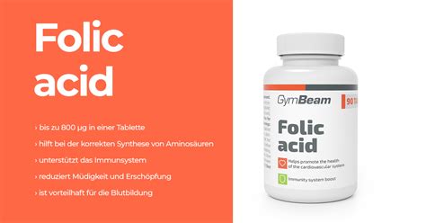 Folsäure Vitamin B9 GymBeam GymBeam de