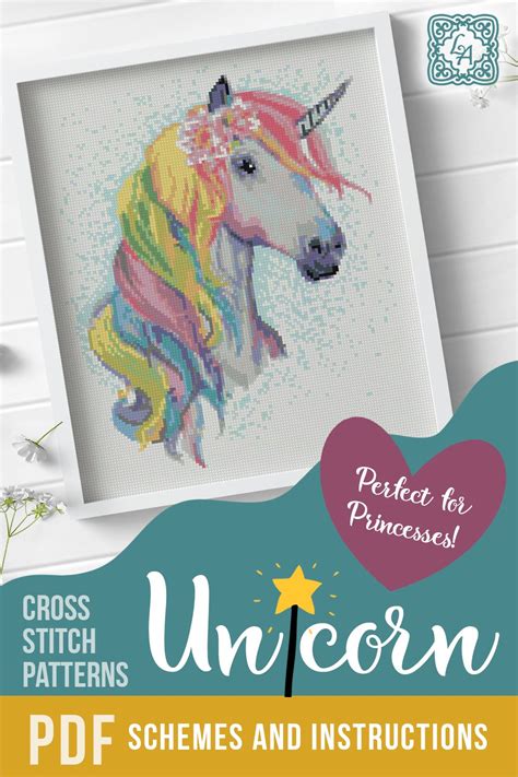 Cross stitch pattern Unicorn