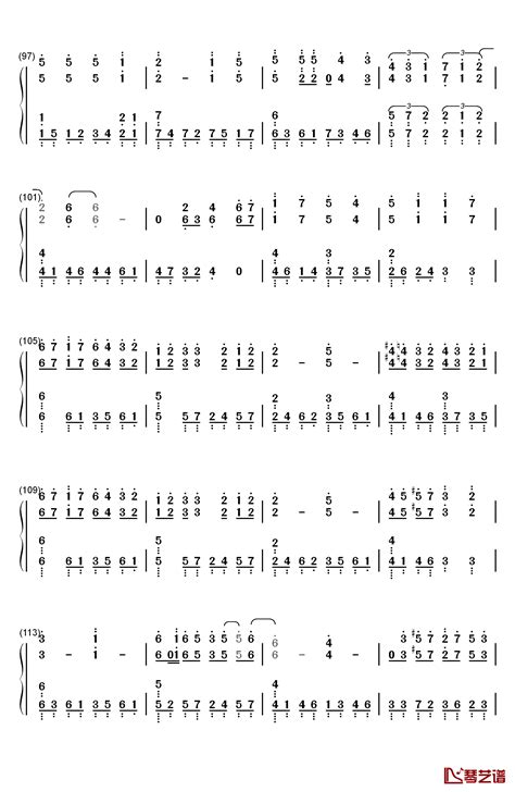 化蝶钢琴简谱 数字双手 何韵诗 简谱网