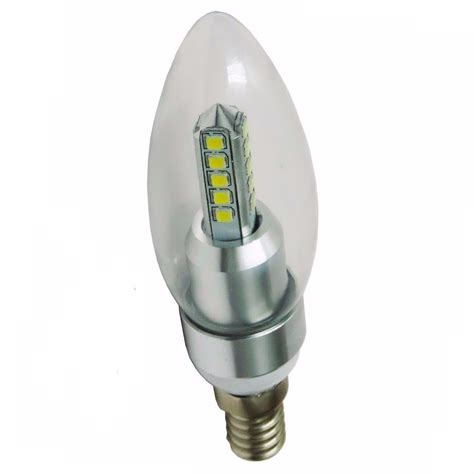 Lampada Vela Led E14 5w Cristal Branco Quente Sem Bico R 9 54 Em