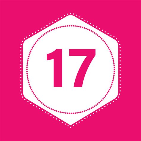 Hexagonal frame with Number 17 26651488 Vector Art at Vecteezy