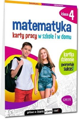 KARTY PRACY MATEMATYKA Klasa 4 Nauka W Domu I Szko 11762158435