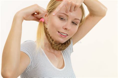 Blonde Girl With Braid Hair Stock Image Image Of Braided Braid 280971709