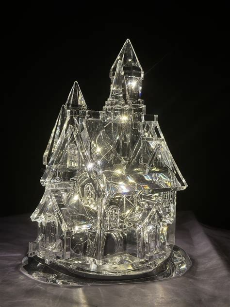 Tahari Home Christmas Led Illuminated Acrylic Church Tabletop