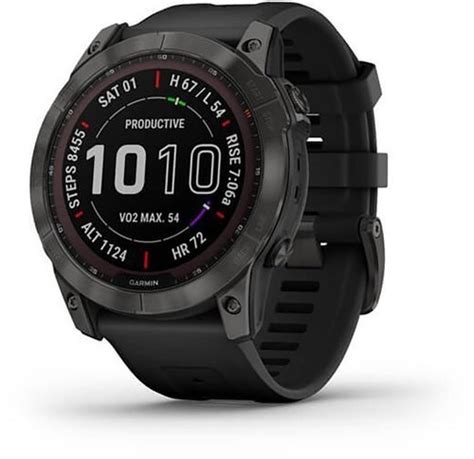 Garmin Fenix 7X Sapphire Solar Titane avec revêtement Carbon Gray DLC