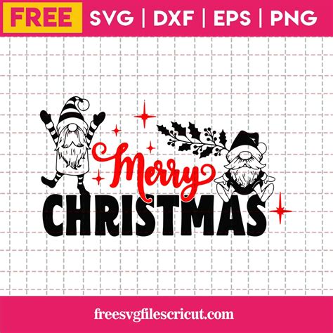 Merry Christmas Gnomes Svg Clipart Free Free Svg Files For Cricut