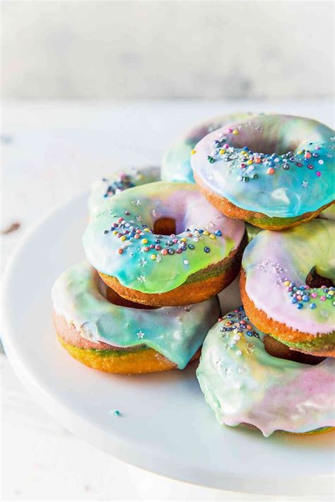 Mini Unicorn Rainbow Donuts Mini Rainbow Donuts With Unicorn Glaze