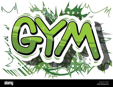 Gym Comic Book Word On Abstract Background Stock Vector Art