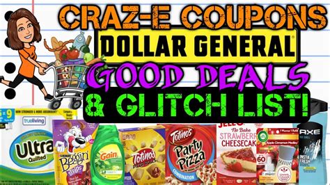 🤑good Deals And Glitch List🤑dollar General Couponing This Week 1024 10