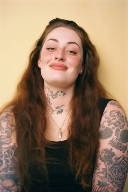 Portrait De Femme Avec Des Tatouages Corporels Photo Gratuite