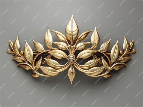Premium Ai Image Vector Gold Laurel Leaf Crown Wide Field Arial Of
