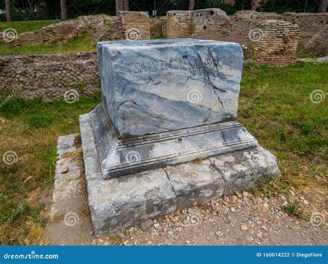 Latin Inscriptions, Ancient Roman Archaeological Site of Ostia Antica ...