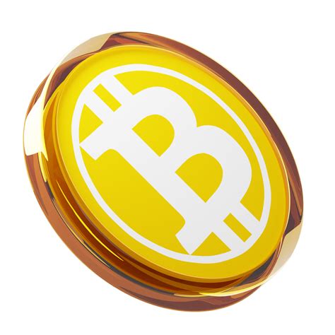 Bitcoin Gold BTG Glass Crypto Coin 3D Illustration 24092716 PNG