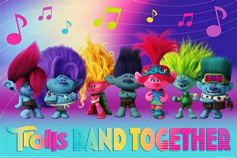 Amazon.com: Trolls Band Together - Movie Poster (The Gang) (Size: 36" x 24"): Home & Kitchen