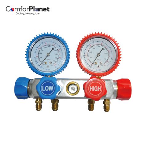 Manufacturer Hvac Refrigeration Aluminum Manifold Set Sight Glass Pressure Gauge For Air