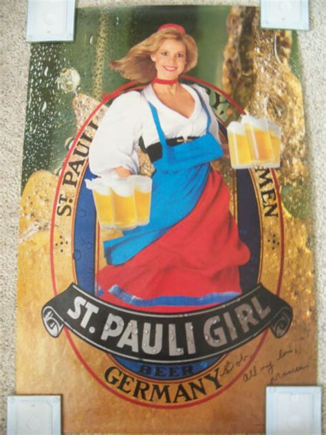 Vintage Signed Blond St Pauli Girl Beer Germany Poster Bob All My Love Maureen Ebay