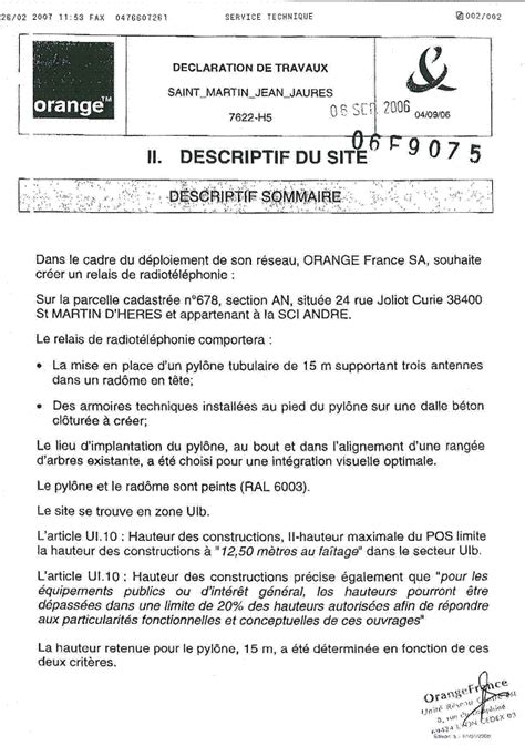 historique du pylône d antennes relais de téléphonie mobile près du