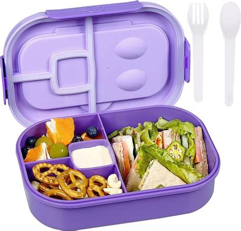 Broodtrommel Voor Kinderen Met Vakken Lunchbox Met 4 Vakken Bento