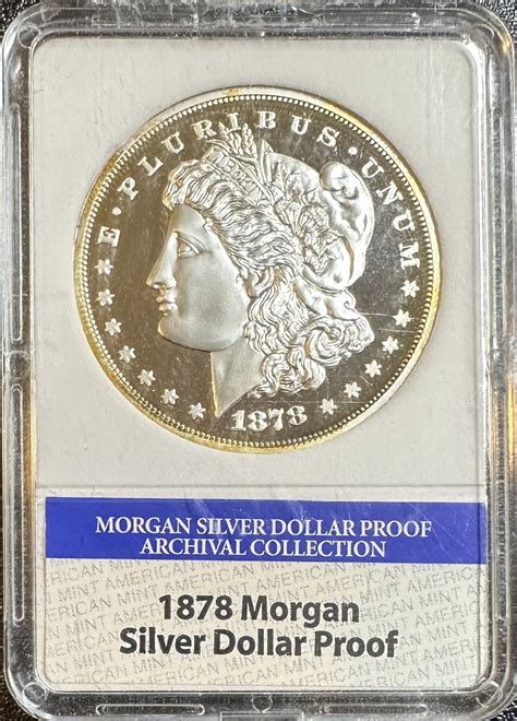 U S Morgan Silver Dollar Proof Replica Coin In American Mint