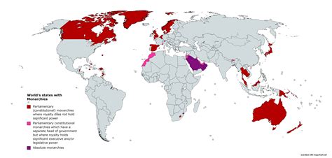 Monarchies in the world : r/MapPorn