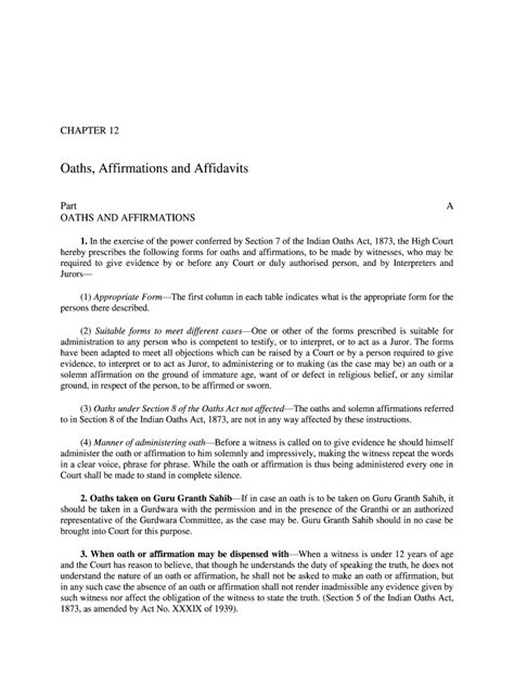 Fillable Online Oaths Affirmations And Affidavits Fax Email Print