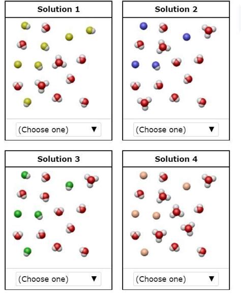 Solved Four Solutions Of An Acid Dissolved In Water Are