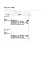 Module Assignment Grading Rubric Docx Module Assignment Grading