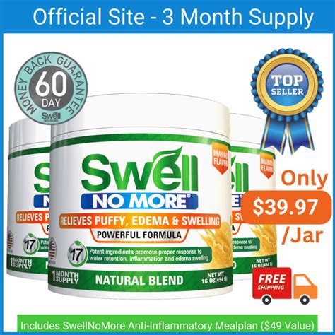 NEW! THE SWELLNOMORE PEACH MANGO SHAKE POWDER! Reduces Edema Swelling