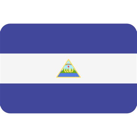 Nicaragua Flags Rounded Rectangle Icon