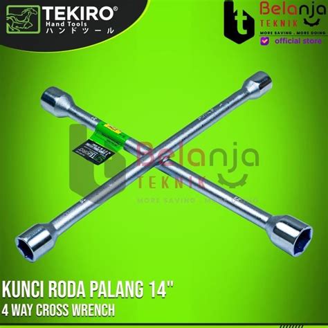 Jual Gratis Ongkir TEKIRO Kunci Roda Palang 14 Inch Ban Mobil 4 Way