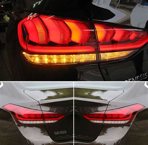 Genuine OEM LED Tail Light Lamp LH RH 4p For 2015 2016 Hyundai Genesis