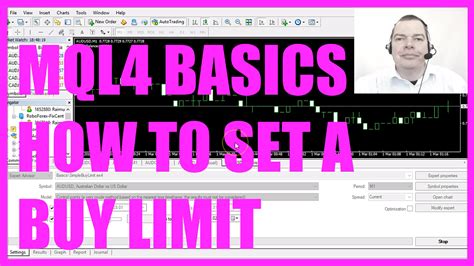 Mql4 Tutorial Basics 14 How To Set A Buy Limit Mql4tutorialcom