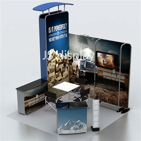 10ft Portable Tension Fabric Trade Show Display System Booth Pop Up