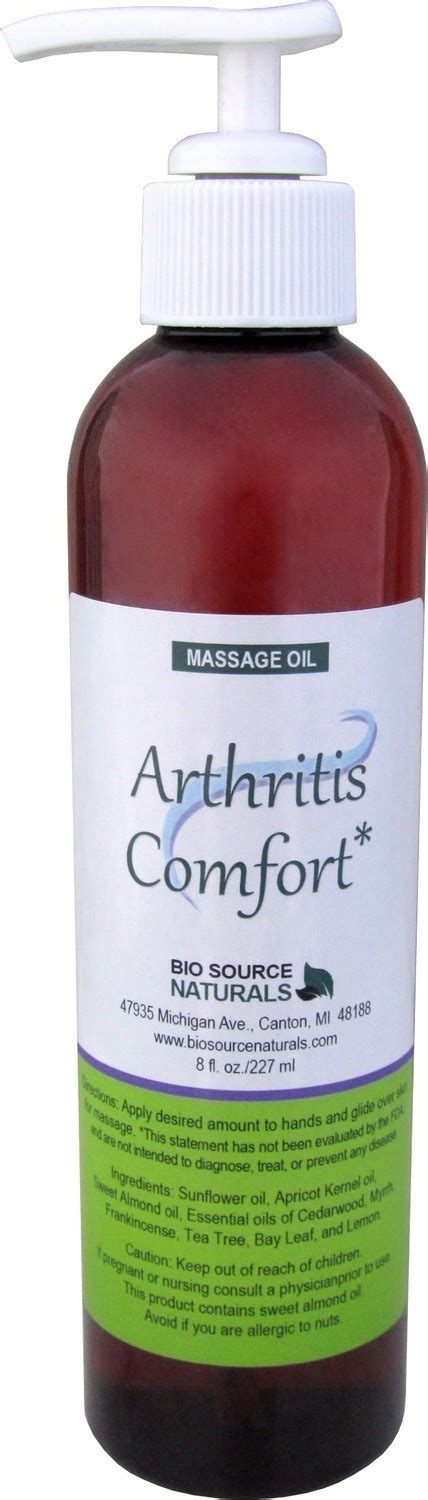 Buy Arthritis Comfort Massage Oil 8 Fl Oz Biosource Store Bio