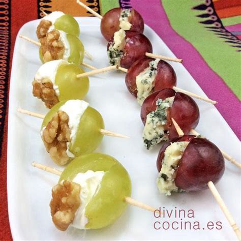 Receta De Uvas Rellenas De Queso Divina Cocina